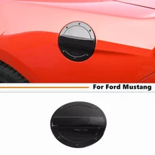 For 2015-2023 Ford Mustang Gloss Black Gas Tank Cap Fuel Filler Door Cover Trim