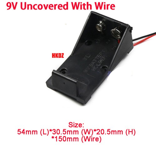 9V Battery Snap-In Clip Connector Cable Lead 150mm 9 Volt Holder 一/T Types 6F22 - Picture 14 of 20