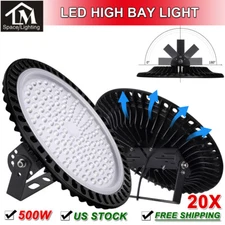 20x 500W UFO LED High Bay Light Factory Warehouse Industrial Workshop Shed Mall
