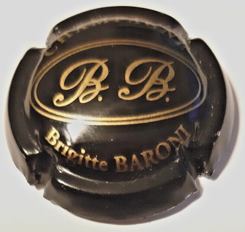 Capsule de Champagne Baroni Brigitte Noir et or N°2 - Photo 1/1