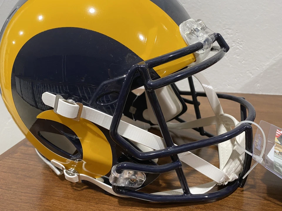 Casco de tamaño completo firmado autografiado por Marcus Peters #22 LA Rams certificado de autenticidad Foto 2 de 4