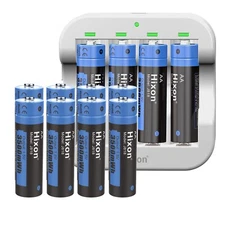1.5V Lithium Batteries AA Rechargeable 3500mWh,Li-ion AA/AAA Charger-Hixon,LOT