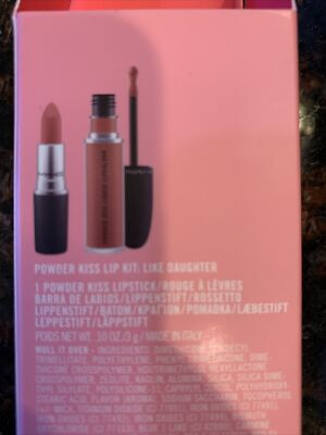 NEW MAC Cosmetics Powder Kiss Lip Kit Like Daughter Lipstick Liquid Mull It Over