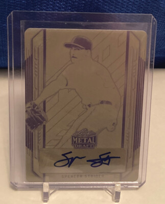 Spencer Strider 2021 Leaf Metal Draft Auto Black Printing Plate #BA-SS2 #1/1  