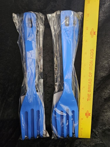 WEIGHT WATCHERS Large Cobalt Blue Silicone Salad Fork & Spoon Set Lot/2 NEW! - Picture 10 of 10