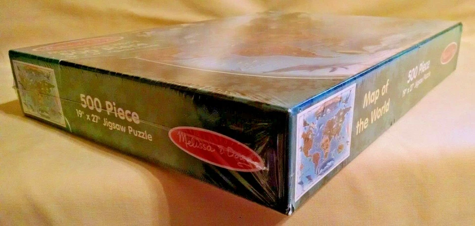 WORLD MAP PUZZLE NEW MELISSA & DOUG 500 PC 3171 SEALED 19 X 27 MAP OF THE WORLD. - Image 3 of 4