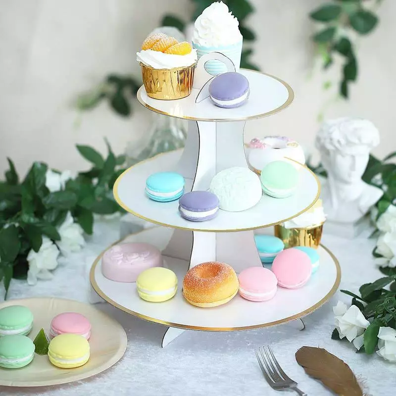 Cardboard tiered cake stand cheap