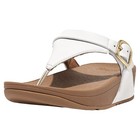 FitFlop™ Women's Lulu Adjustable Leather Toe-Post Sandals - Urban White NIB