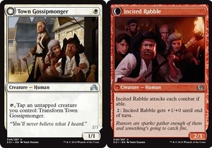 Town Gossipmonger // Incited Rabble - Foil x1 - Shadows Over Innistrad - NM-Mint
