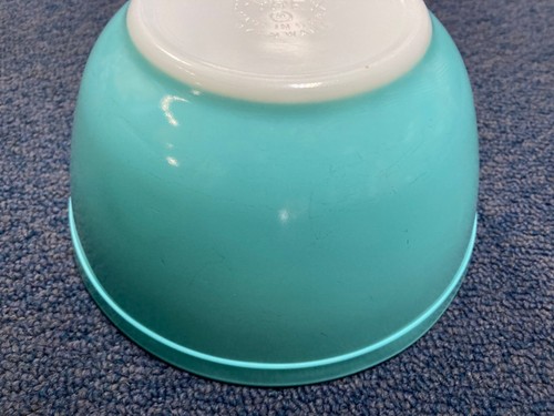 PYREX Turquoise Robin Egg Blue Bowl 3 Piece Bowl Set 404 403 402 - Picture 13 of 15