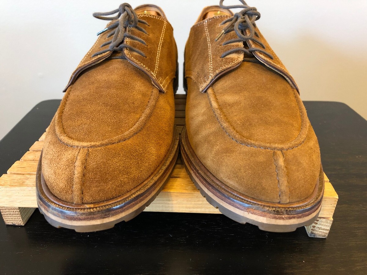 Zelli Brown Suede Leather Norwegian Split-Toe Oxford/Derby shoes 10.5 Men main image 2