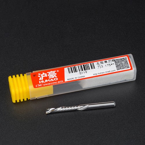 Solid Carbide 3.175mm Single Flute Spiral Router Bit End Mill ABS Plastic CNC - Picture 5 of 8