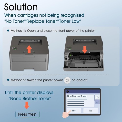 2 Stück TN830XL Toner kompatibel für Brother TN830 XL DCP-L2647DW HL-L2405W L2460DW - Bild 4 von 6