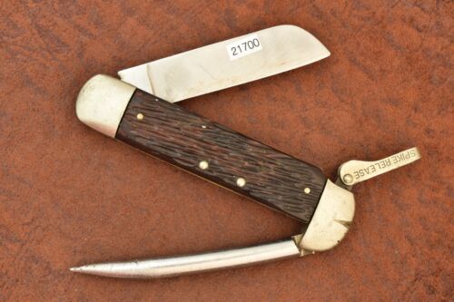 VINATGE BOKER TREE BRAND MADE IN USA JIGGED DELRIN MARLIN SPIKE KNIFE (21700) - Picture 5 of 5