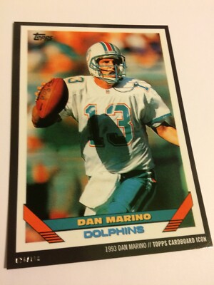 2015 Topps Icons Jumbo 5x7 1993 Reprint Dan Marino Dolphins # d /199 Low S&H