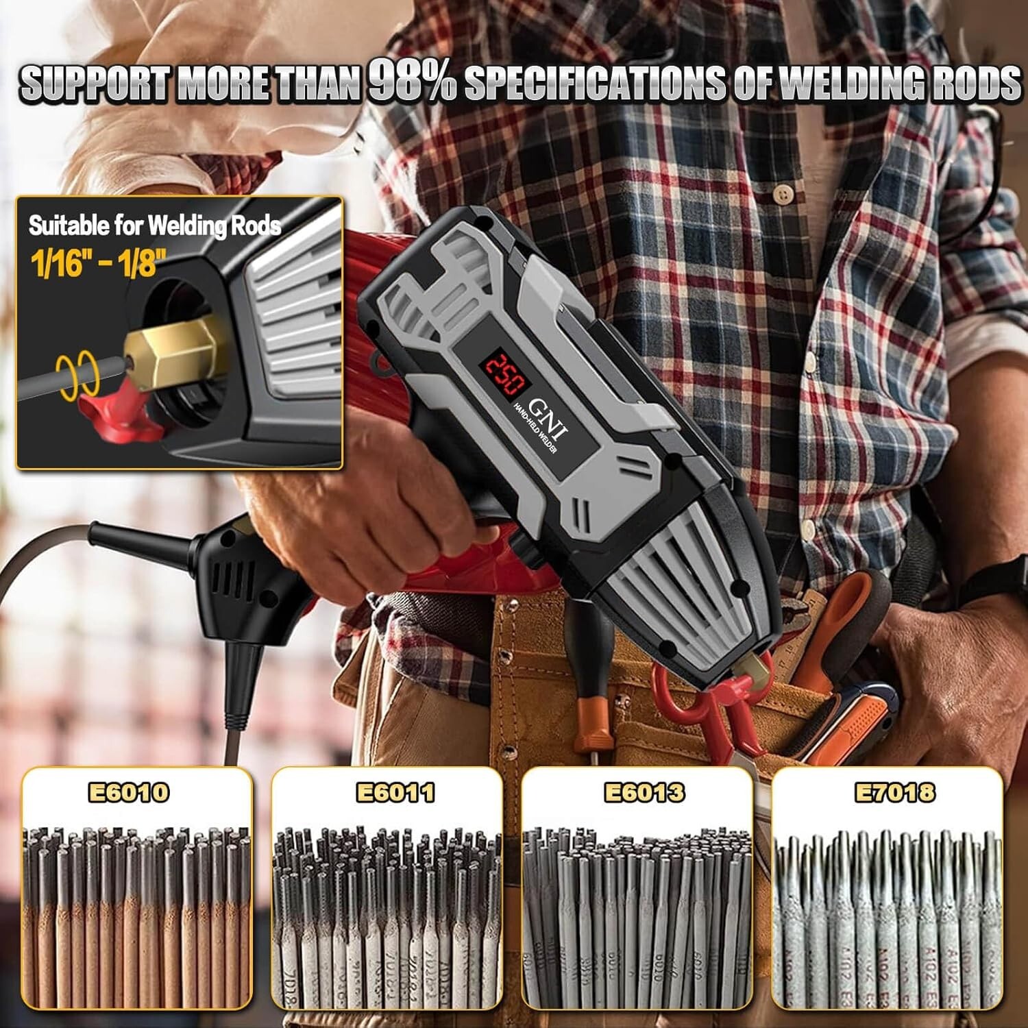 Saker Portable Electric Welding Machine,110V Portable Welder Handheld with IG