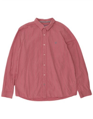 White Stuff Mens Shirt XL Pink Check Cotton CN15