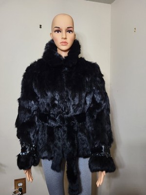 ABS by Allen Schwartz Rabbit Coat Size M