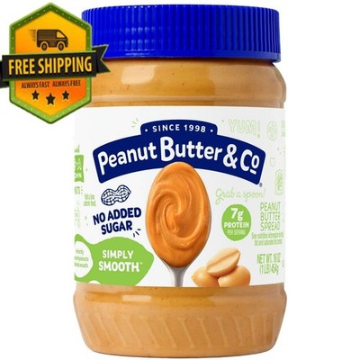 Peanut Butter & Co Simply Smooth Peanut Butter Spread, 16 oz Jar
