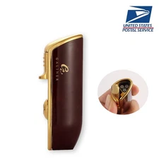 Galiner Windproof Cigar Lighter 3 Jet Torch Flame W/ Hole Punch Metal Refillable