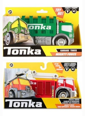 Tonka Mighty Force 2pk: Fire Truck & Garbage Truck, Reaaistic