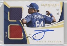 2018 Panini Immaculate Rookie Dual Materials Gold 10/49 Willie Calhoun Auto 6ks