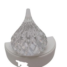 Clear Faceted Crystal Glass Teardrop Paperweight Diamond Point Figurine 3 Inch