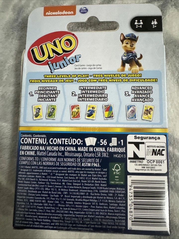 UNO Junior PAW Patrol Card Game with 56 Cards 2-4 Players, Gift for Kids 3 Years - Image 2 of 4