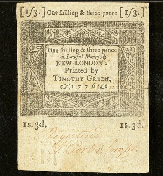 1776 Connecticut American Revolution Colonial Currency Bank Note, CT-208, PMG 45 - Image 4 of 4