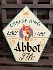 Abbot Ale Hand Painted Beer Sign On 1/2” Ply Wood Home Decor Pubs Man Caves