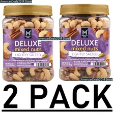 2 PACK - Member's Mark Lightly Salted Deluxe Mixed Nuts 34oz. (Total 68 oz.)