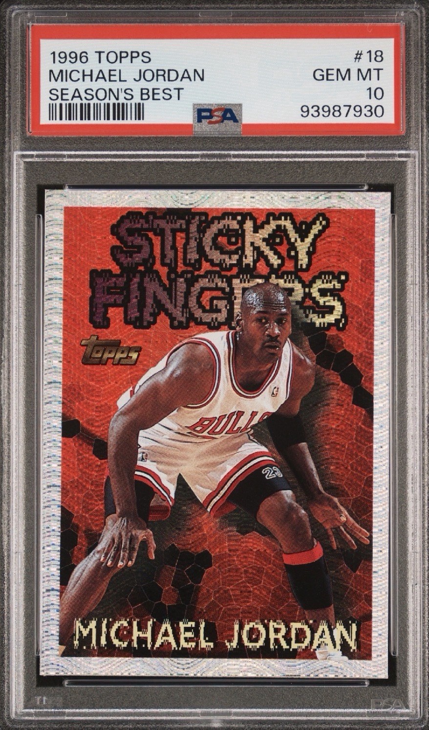1996 Topps Season's Best #18 Michael Jordan Season's Best: PSA 10