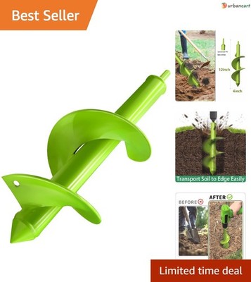 4x12in Soil Auger Drill Bit for Fast & Efficient Planting