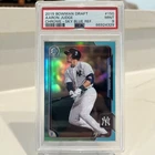 2015 Bowman Draft 150 Aaron Judge Chrome Sky Blue Refractor PSA 9 Mint RC