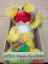 Fisher-Price 2003 Elmo Happy Ears Bunny Plush Stuffed Toy 15-inch