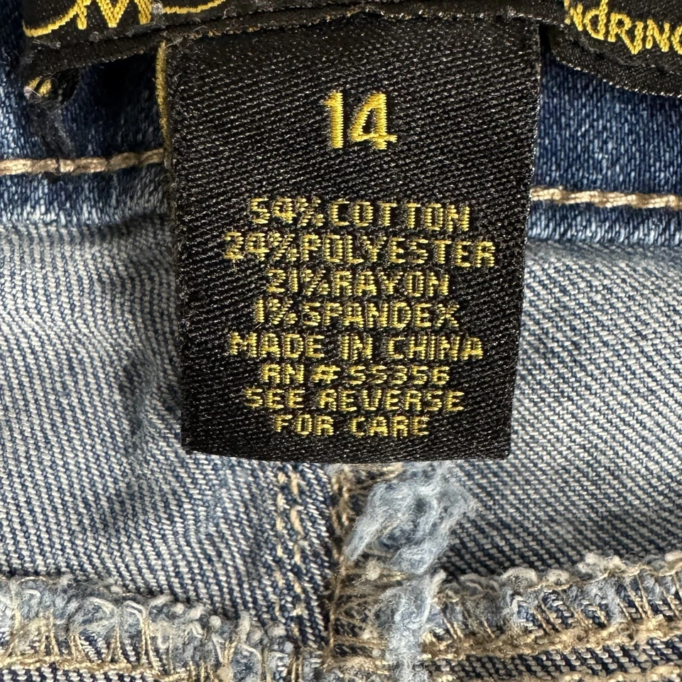 Pantalones de mezclilla ajustados Catherine Malandrino 14 azules elásticos para mujer medidas 32 x 27,5 Foto 4 de 4