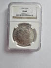 SILVER 1904 O MORGAN SILVER DOLLAR GRADED NGC 1$ O MINT 90% AG COIN