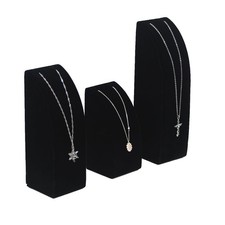3Pcs/Set Velvet Necklace Holder Stand, Necklace Jewelry Display Organizer For...