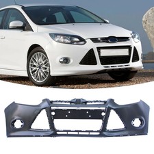 Primed Front Bumper Cover For 2012-2014 Ford Focus Wo Senser Hole