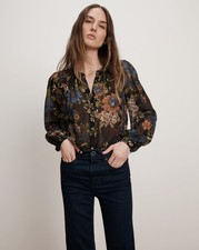 Veronica Beard Silk Blouse Ashlynn  478 Size 6
