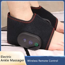 Pair Electric Foot Ankle Massager 3 Modes Vibration Hot Compress PainRelief Gift