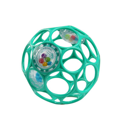 Oball Easy-Grasp Rattle Bpa-Free Infant Toy in Teal, Age Newborn and Up, 4 Inche