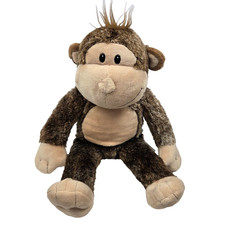 Build A Bear Monkey Plush Brown Happy Smiling Chimp Stuffed Animal 18"