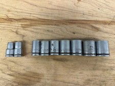 9 Piezas Vintage Husky EE. UU. 1/2” Dr Sockets