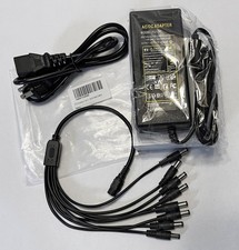 12V 7A Security Camera Power Adapter With 8-Way Power Splitter Cable