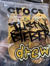 Justin Bieber Crocs Drew, Size 7 Mens, 9 Womens, Yellow Crocs