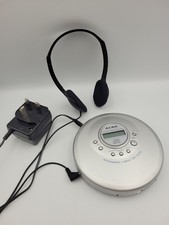 Alba PCD205/B Portable Personal CD Player Silver W/ Power Headphones Discman