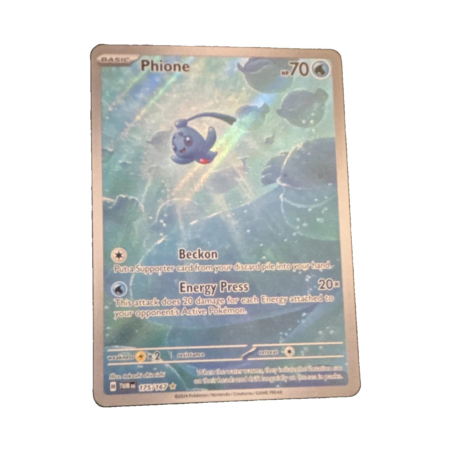 Pokemon TCG Phione 175/167 SV06 Twilight Masquerade Rare Reverse Holo EN 2024