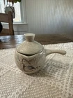 VINTAGE MCM Red Wing Pottery Bob White Quail Sauce Pot w/ Lid Handle