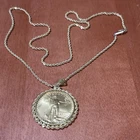 1-Ounce American Eagle Gold Coin with 14K Gold Rope Chain 24 Inches